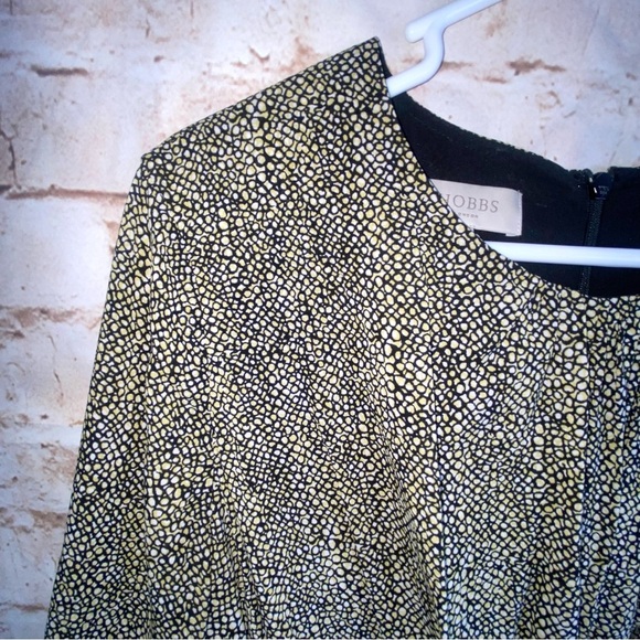 Hobbs London Dotted Silk Faux Wrap Dress Size 10 - Picture 2 of 8